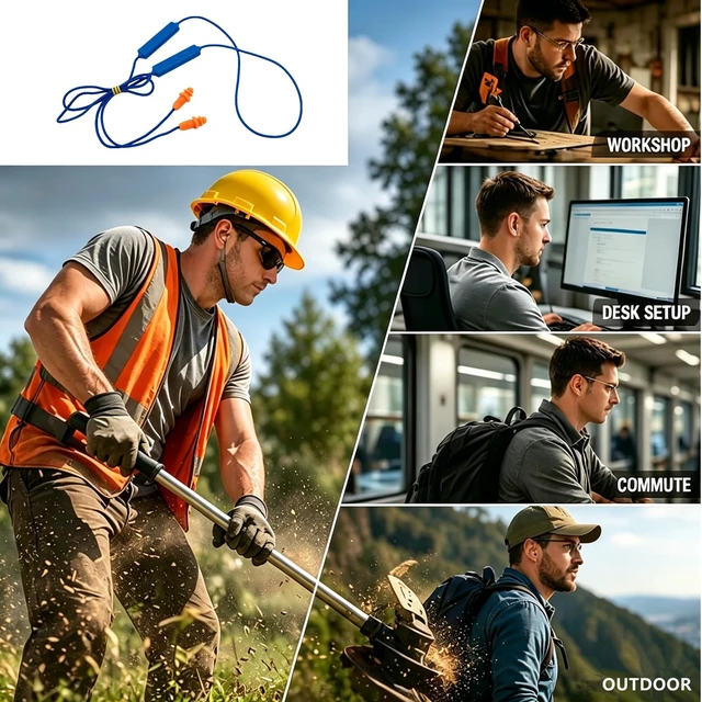 Alt view image 4 of 5 - Hotrend 2Pcs Neckband Bluetooth Work Headphones, IPX5 Water Proof, Noise Reduction Wireless Neckband Headphones with Mic, 20 Hrs Playtime, Rechargeable,Work,Outdoor,Gift