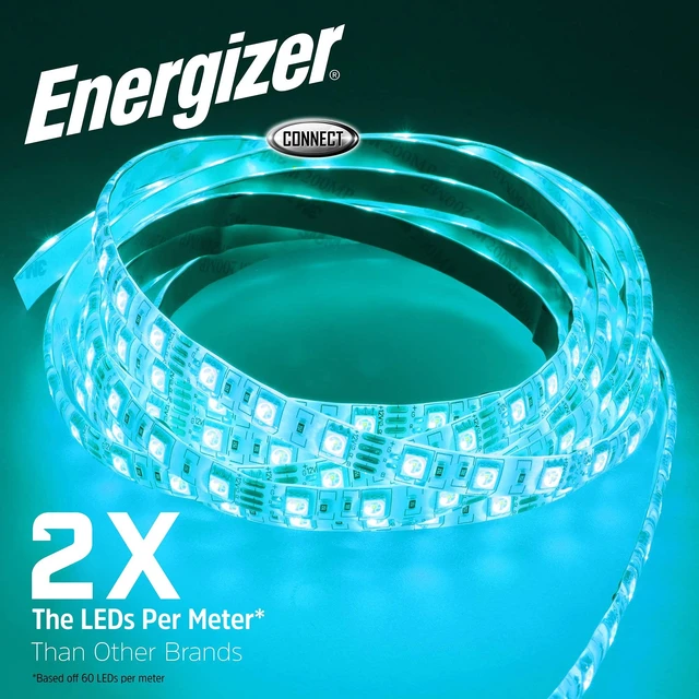 Alt view image 2 of 5 - Energizer SMART LED Light Strip Multi-Color - 16FT