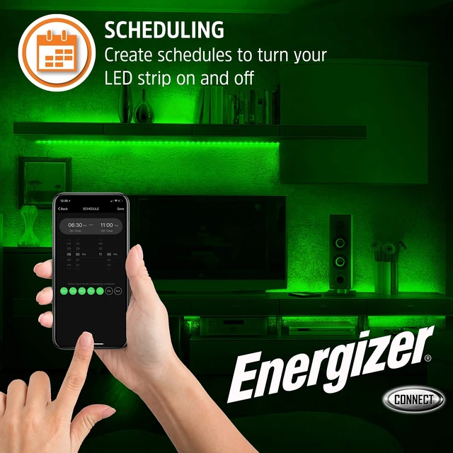 Alt view image 4 of 5 - Energizer SMART LED Light Strip Multi-Color - 16FT
