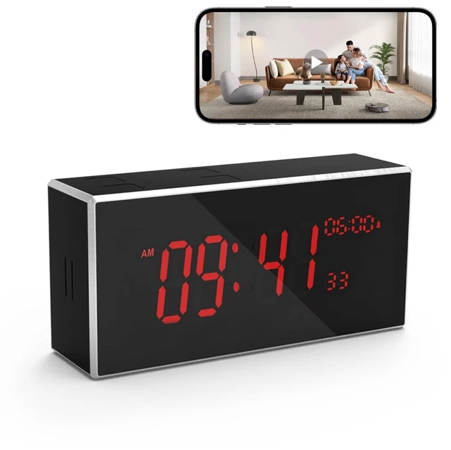 Main image of kelucimy Indoor Security Camera with Clock,HD1080P,Motion Detection,Wireless WiFi,Night Vision,160 Wide-Angle View,Phone App,24/7 Surveillance for Home,Baby/Elder(2.4G and 5G)