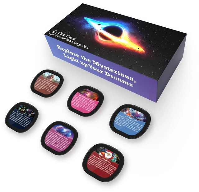 Main image of Set of 6 Replaceable Galaxy Projector Discs for Samosvit Home Planetarium Galaxy Projector with Meteor Effect Projection disc Set (Thematic Nebulas 1/6) Galaxy Disc