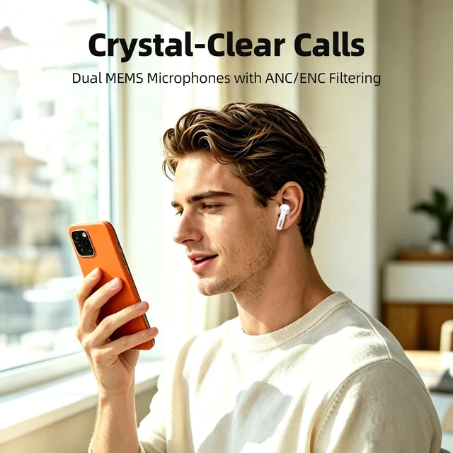 Alt view image 5 of 5 - AIRO Duo Wireless Earbuds with LED Display, ANC Noise Cancellation,Big Bass