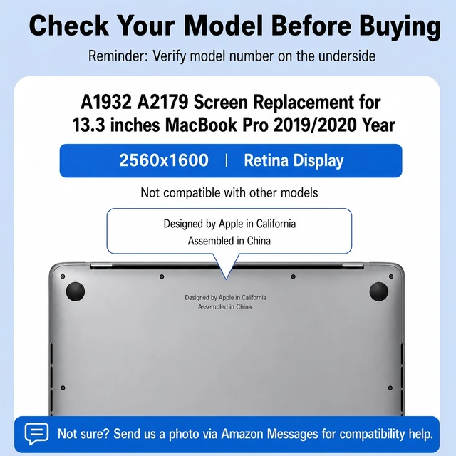 Alt view image 4 of 4 - Lihavqyx A1398 Screen Replacement for 15.4 inches MacBook Pro Retina Mid 2015 Year 2880x1800 LCD Full Assembly for EMC 2909 2910 Silver
