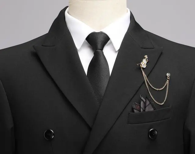 Alt view image 2 of 3 - Generic Brand-Men 007 Men's suit gray slim fit