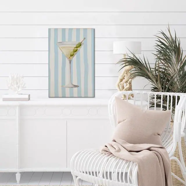 Alt view image 4 of 7 - Martini Wall Art Cocktail Canvas Prints Trendy Bar Cart Poster Alcohol Drink Art Decor Minimalist Aesthetic Prints Apartment Dorm Kitchen Home Bar Wall Decor Framed16x24inch