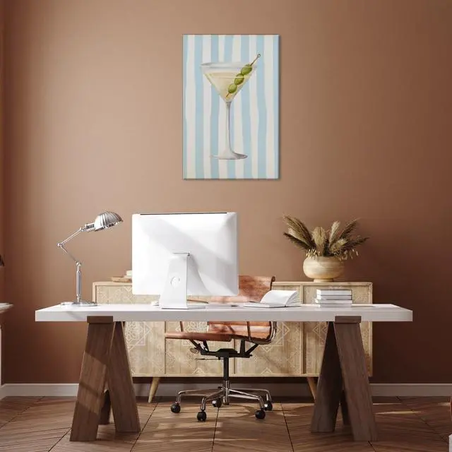 Alt view image 7 of 7 - Martini Wall Art Cocktail Canvas Prints Trendy Bar Cart Poster Alcohol Drink Art Decor Minimalist Aesthetic Prints Apartment Dorm Kitchen Home Bar Wall Decor Framed16x24inch