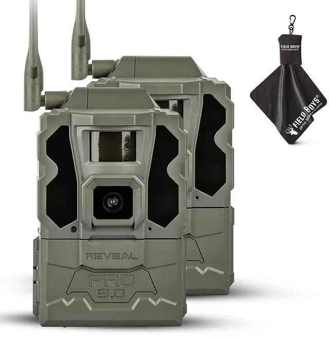 Main image of TACTACAM Reveal Pro 3.0 Cellular Trail Camera - Multi-Cellular Network, GPS, 2" LCD, No-Glow IR, Wi-Fi Enabled, HD Photos & 1080p Videos, Fast Trigger with Cleaning Cloth (2PK)