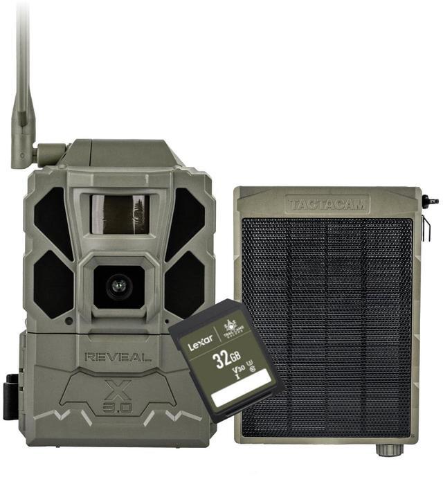 Main image of TACTACAM Reveal X Gen 3.0 Cellular Trail Camera - Multi Carrier, HD Photos & Videos, Pre-Installed Antenna, Built-in GPS, Low-Glow IR Flash, Fast Trigger Speed + Reveal Solar Panel and 32GB SD Card