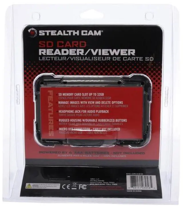 Alt view image 5 of 7 - Stealth Cam SD Card Reader/Photo & HD Video 1080P Viewer | Durable Water-Resistant Housing | 4.3" Color LCD Screen | Wrist Lanyard