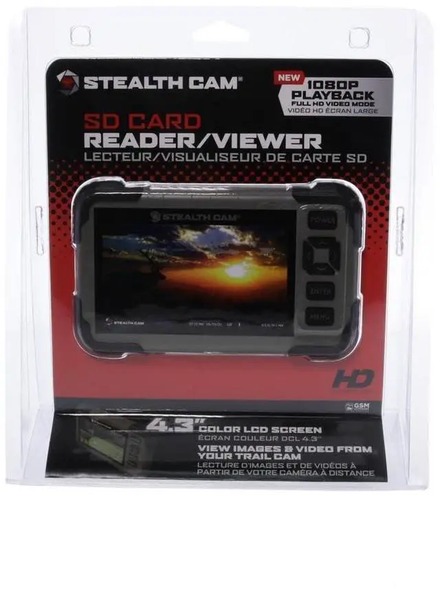 Alt view image 6 of 7 - Stealth Cam SD Card Reader/Photo & HD Video 1080P Viewer | Durable Water-Resistant Housing | 4.3" Color LCD Screen | Wrist Lanyard