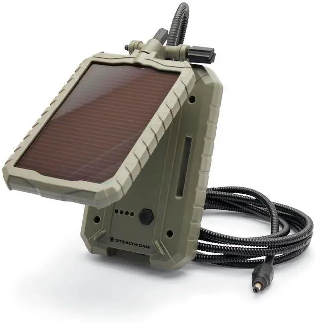 Alt view image 4 of 10 - Stealth Cam Durable Sol-Pak Solar Battery Pack | 12V Solar Power Panel, Rechargeable Battery & 10ft Insulated Cable | Co