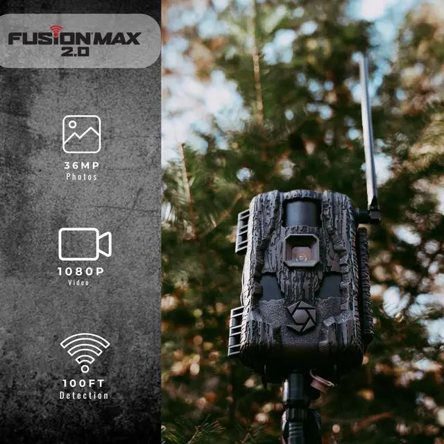 Alt view image 10 of 13 - Stealth Cam Fusion Max Cellular Trail Camera with Real-Time HD Video and 80ft Infrared Detection