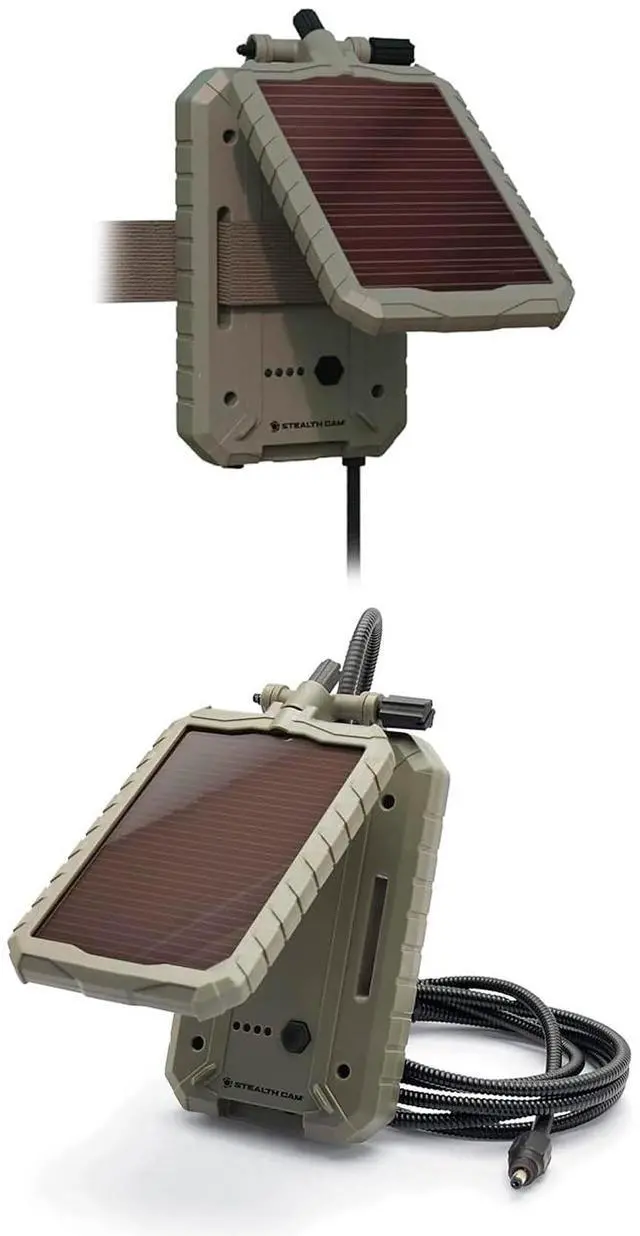 Alt view image 9 of 10 - Stealth Cam Durable Sol-Pak Solar Battery Pack | 12V Solar Power Panel, Rechargeable Battery & 10ft Insulated Cable | Co
