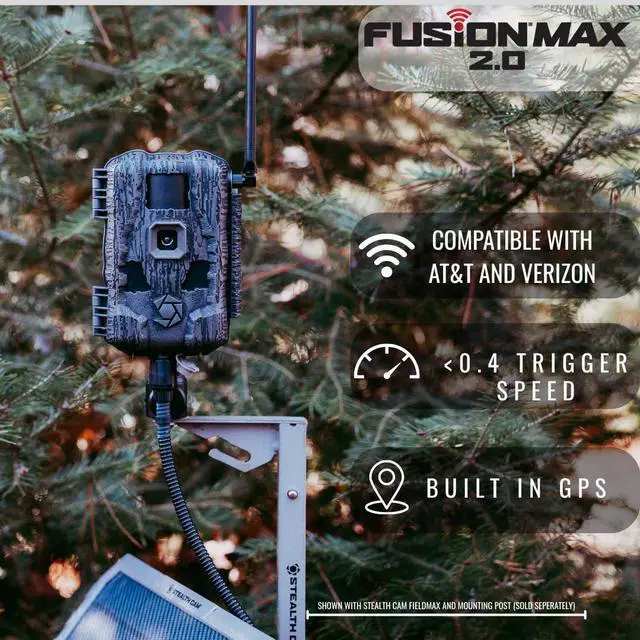 Alt view image 11 of 13 - Stealth Cam Fusion Max Cellular Trail Camera with Real-Time HD Video and 80ft Infrared Detection