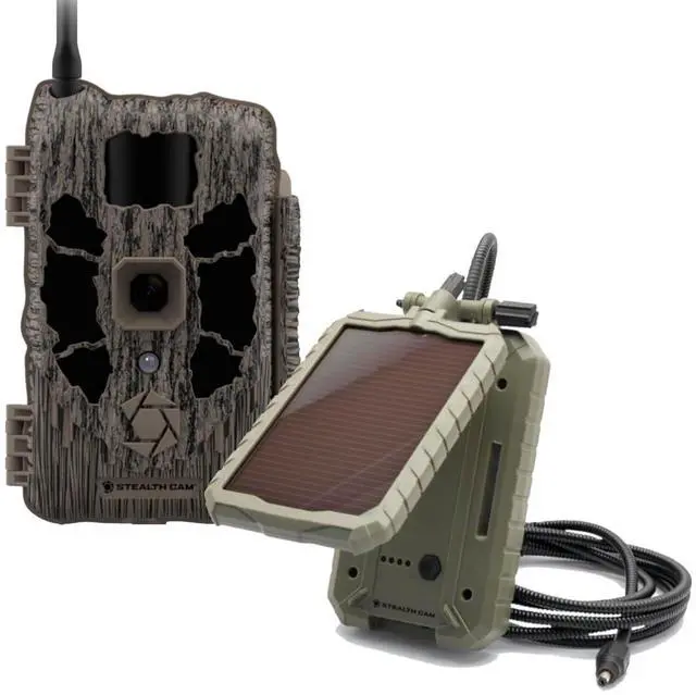 Main image of Stealth Cam Deceptor MAX Dual Sim 40MP Photo & 1440P QHD Video No-Glo LED Hunting Cellular Trail Camera and Sol-Pak Solar Battery Pack, Available on AT&T & Verizon