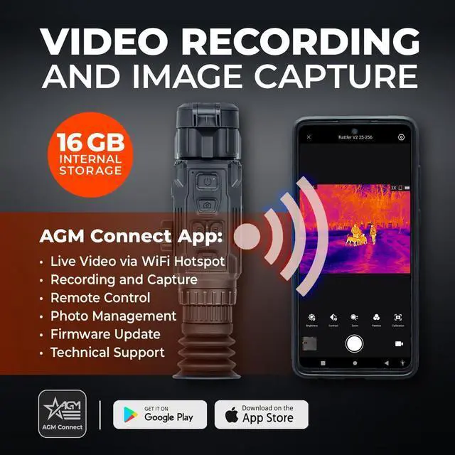 Alt view image 9 of 11 - AGM Global Vision  Rattler TS25-384 Thermal Imaging Riflescope