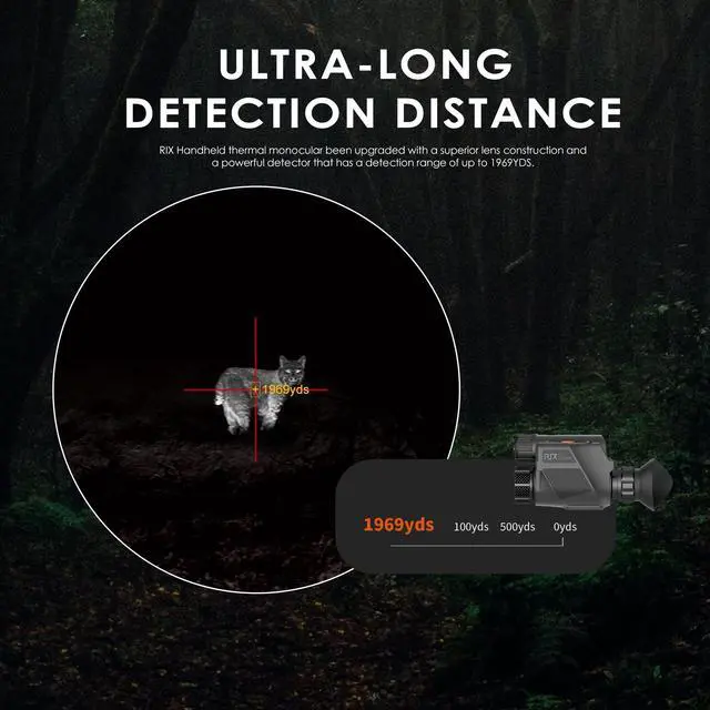 Alt view image 4 of 7 - RIX Thermal Monocular Stride ST6 Thermal Imaging Monocular for Hunting 640x512 (50 Hz), Handheld Thermal Monocular for Hunters, Monocular Thermal Vision