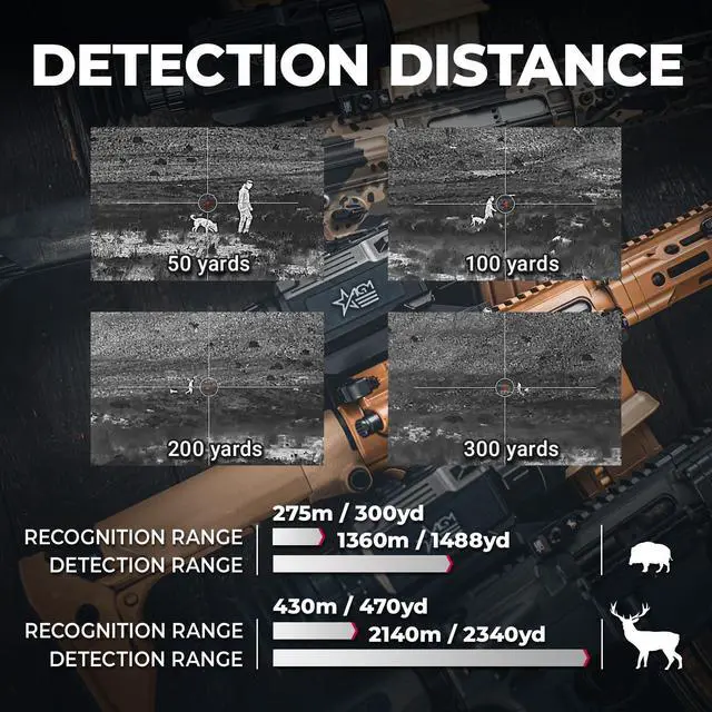 Alt view image 3 of 8 - AGM Global Vision Rattler V2 35-640 Thermal Imaging Rifle Scope with 35mm Germanium Lens, 12-Micron Sensor, and 2x Base Magnification (Black)