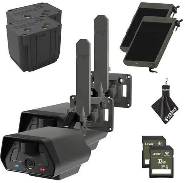 Main image of TACTACAM Defend Cellular Security Camera - No WiFi Required - Motion Activated Wireless Camera - Motion Detection - With Solar Panel, Rechargeable Battery, SD Cards and Microfiber Cleaning Cloth (2PK)