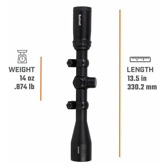 Alt view image 4 of 5 - Bushnell Banner 3-9x40mm Riflescope, Dusk & Dawn Hunting Riflescope (BDC Reticle)