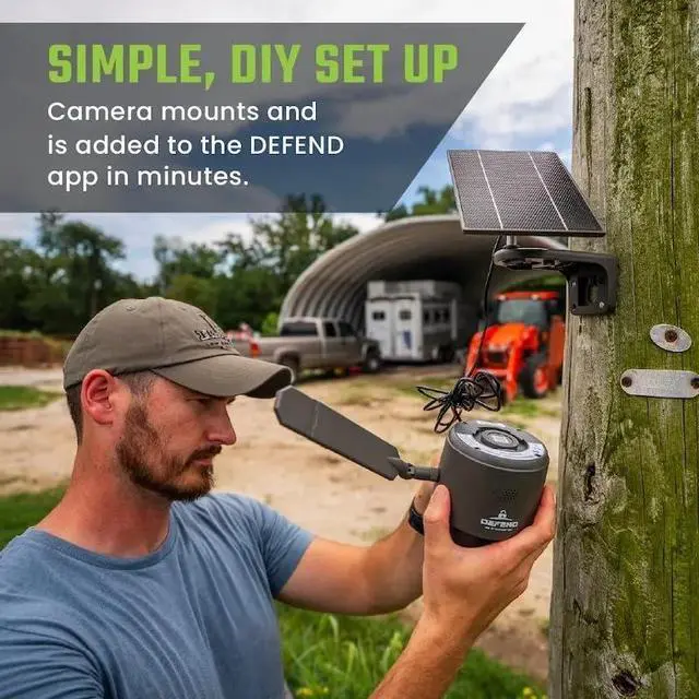 Alt view image 5 of 7 - TACTACAM  Defend 360 Cellular Security Camera, 4K Photos, 1080p Video, Solar + Rechargeable Battery, 360° Pan/Tilt/Zoom, LTE Cellular, Motion Alerts, Weather Resistant Includes Case & Signs (4PK)