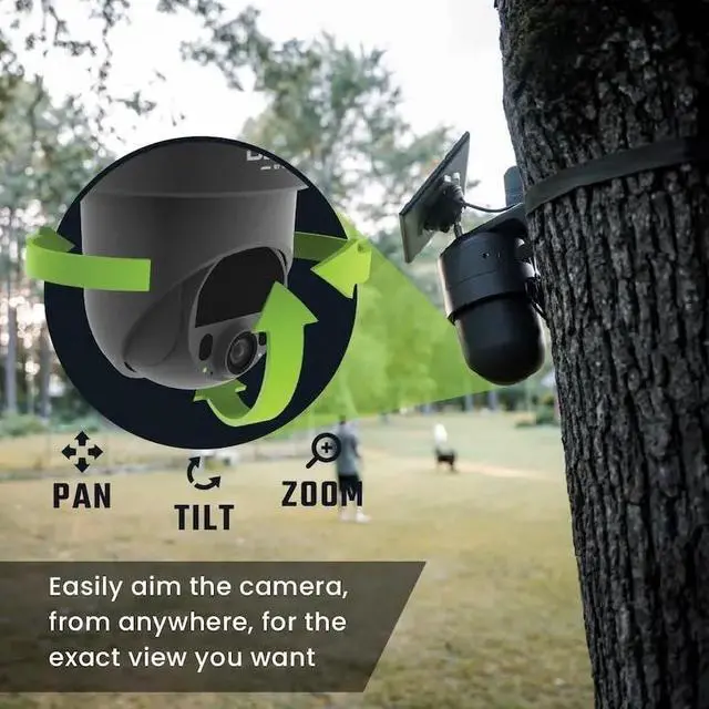 Alt view image 6 of 7 - TACTACAM  Defend 360 Cellular Security Camera, 4K Photos, 1080p Video, Solar + Rechargeable Battery, 360° Pan/Tilt/Zoom, LTE Cellular, Motion Alerts, Weather Resistant Includes Case & Signs (4PK)