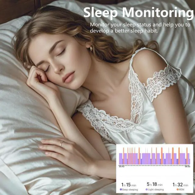 Alt view image 3 of 7 - Wise Time 2025 Smart Ring for Women Health Tracker, Sleep Tracker Ring with Heart Rate, Blood Oxygen, Sleep Quality Monitoring, Air Gesture for iphone & Android Best Gift(With crystal charging cabin)