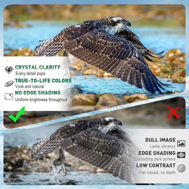 Alt view image 4 of 7 - Wise Time 20x50 Magnification Binoculars for Adults, Wide Field of View, HD waterproof Compact Design with Multi-Coated Optics, Perfect for Birding, Hunting, Football Games, Cruise Adventures, Astrono