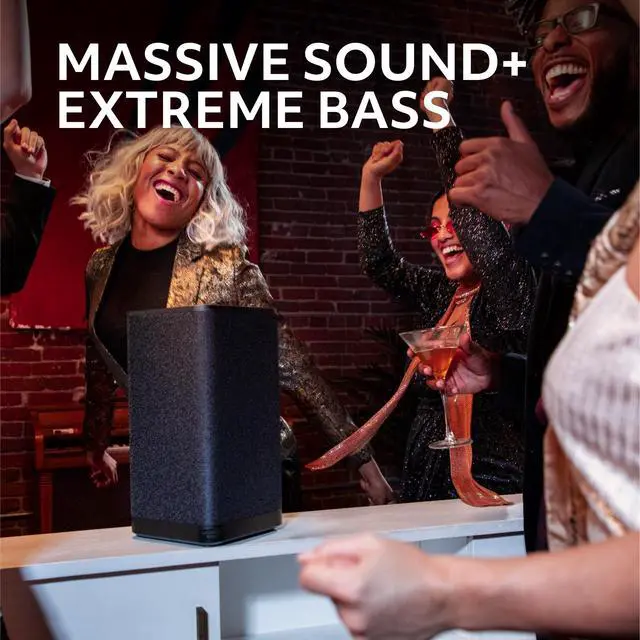 Alt view image 2 of 4 - Ultimate Ears Hyperboom Portable & Home Wireless Bluetooth Speaker Loud Speaker Big Bass Water Resistant IPX4 150 Ft Range USB-C Black