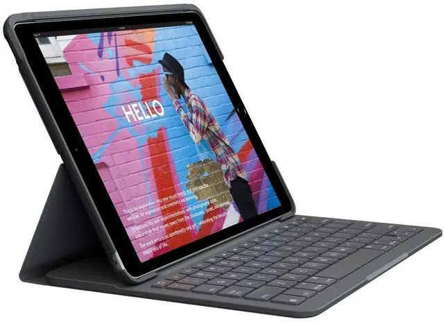 Main image of iPad 7th 8th 9th Gen Keyboard Case Slim Folio - Graphite