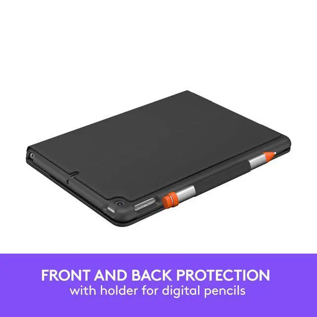 Alt view image 4 of 7 - iPad 7th 8th 9th Gen Keyboard Case Slim Folio - Graphite