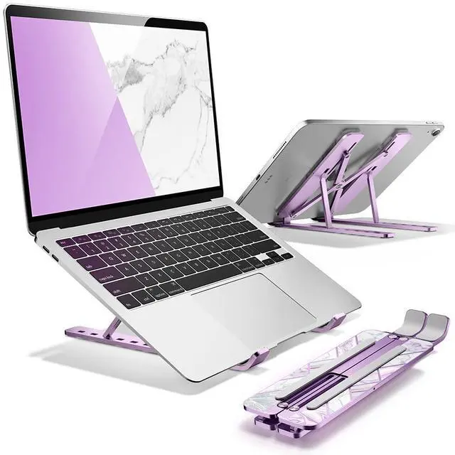 Main image of i-Blason Cosmo Laptop Stand, Adjustable Aluminum Alloy Laptop Riser Holder with Multi-Angle Stand, Compatible with MacBook Pro/MacBook Air, 7-17.3" Laptops & Tablets (Purple)