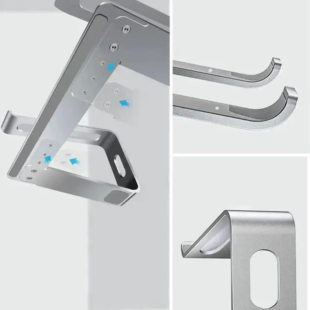 Alt view image 4 of 7 - JVFYI Laptop Stand for Desk Detachable Laptop Riser Notebook Holder Stand Ergonomic Aluminum Laptop Mount Computer Stand Compatible with MacBook Air Pro XPS More 10-18 Laptops