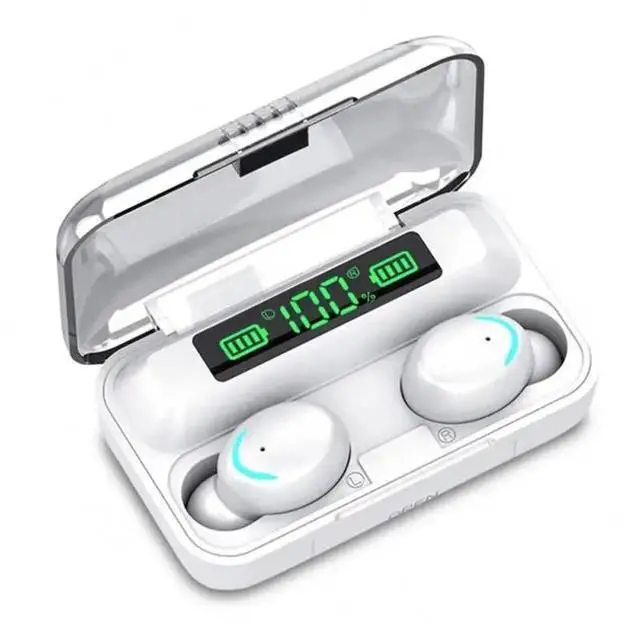 Main image of New F9 Noise Cancelling BT 5.0 TWS Earphones with Charging Case for Smart Phones White F9