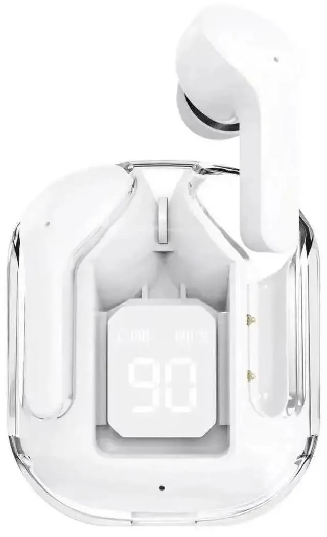 Main image of Air31 TWS Wireless Earphones Transparent in Ear Headset ENC Sports Headphones LED Power Digital Display Stereo Sound Earbuds White