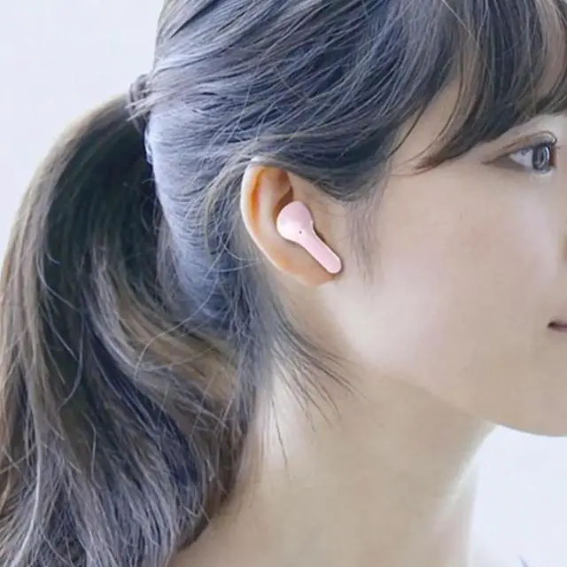 Alt view image 4 of 4 - Air31 TWS Wireless Earphones Transparent in Ear Headset ENC Sports Headphones LED Power Digital Display Stereo Sound Earbuds Green