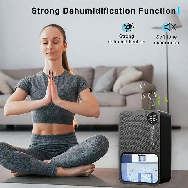 Alt view image 3 of 6 - 3.8L tank Moisture Absorber Drying Machine 220V for Sale Desumidificador Basement LED Touch Display Dehumidifier