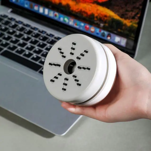 Alt view image 3 of 6 - Rechargeable Handheld Mini Crumb Vacuum Cleaner Desktop Dust Sweeper Cordless Dusting Brush for Keyboard Car Home Office Drawer