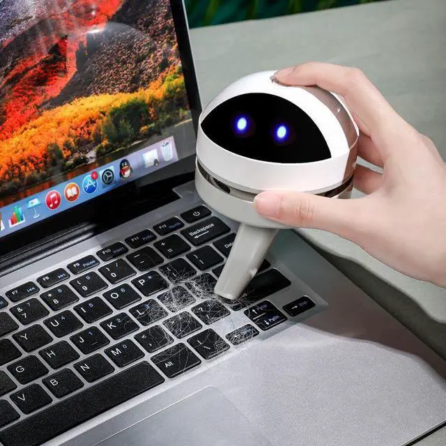 Alt view image 6 of 6 - Rechargeable Handheld Mini Crumb Vacuum Cleaner Desktop Dust Sweeper Cordless Dusting Brush for Keyboard Car Home Office Drawer