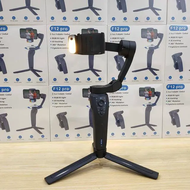 Alt view image 6 of 6 - 360 Degrees Rotation Phone Stabilizer Multiple Photography Modes Foldable Mobile Stabilizer for Vlog Video Livestream