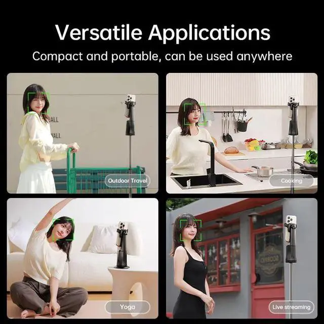 Alt view image 5 of 5 - Auto AI Tracking Gimbal Stabilizer Camera Tripod Selfie Stick 3