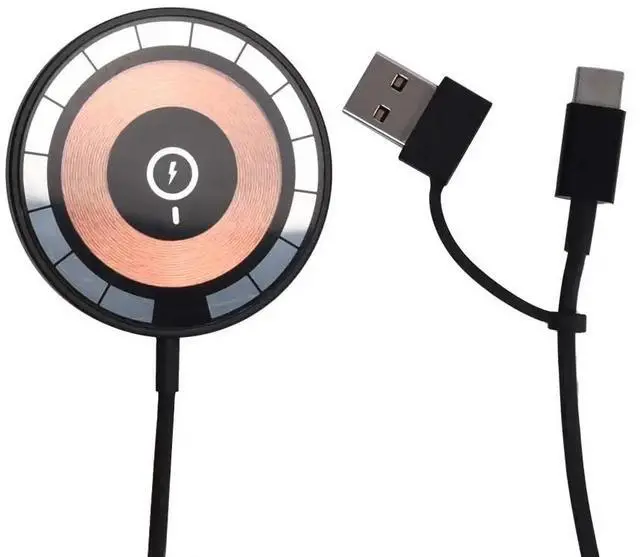 Alt view image 2 of 6 - 15W 2 in 1 Multifunctional Desk and Car Phone Holder Magnetic Wireless Charging Mobile Phone Holder for Cell Phones