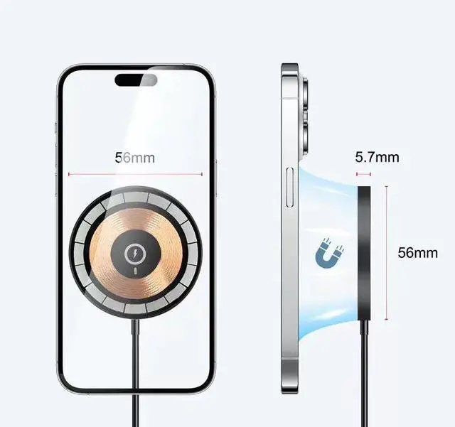 Alt view image 4 of 6 - 15W 2 in 1 Multifunctional Desk and Car Phone Holder Magnetic Wireless Charging Mobile Phone Holder for Cell Phones