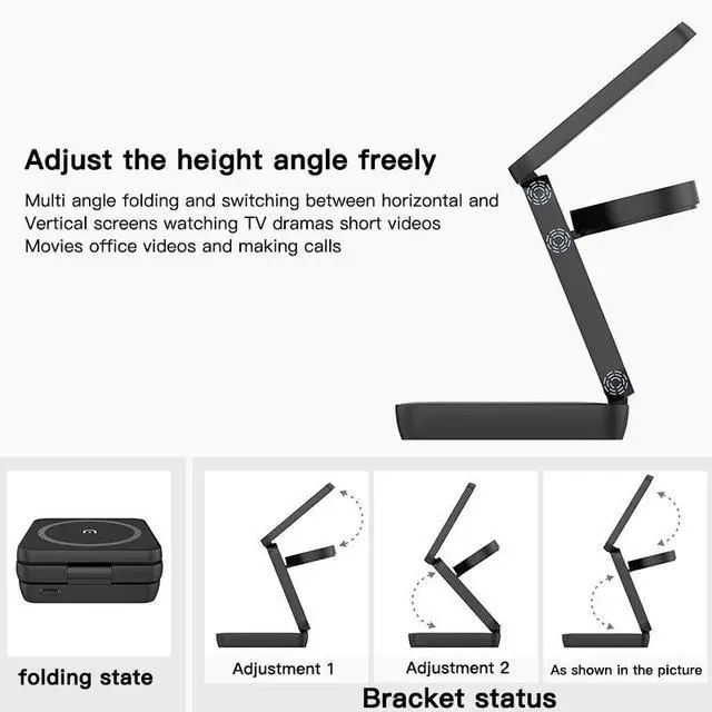 Alt view image 3 of 6 - 15w Multifunctional Desktop Folding Wireless Charger Magnetic Fast 3 in 1 Wireless Charger Station