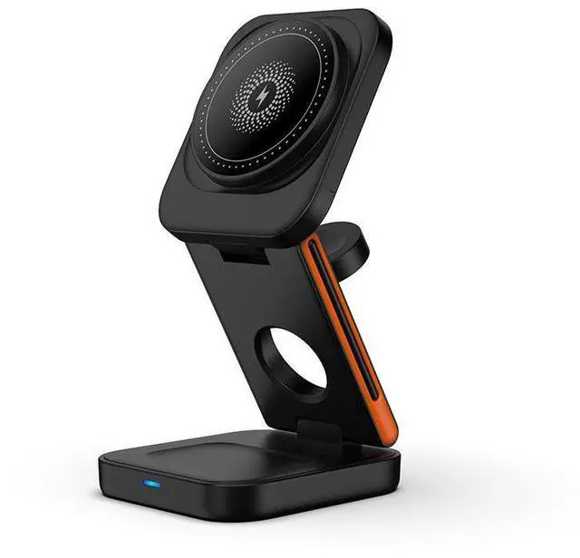 Main image of Three-in-One Folding Magnetic 15W Fast Charging Wireless Charger Multifunction for Apple Mobile Phone Charger with Suction
