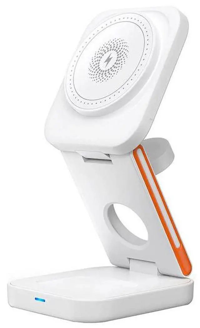 Alt view image 5 of 6 - Three-in-One Folding Magnetic 15W Fast Charging Wireless Charger Multifunction for Apple Mobile Phone Charger with Suction