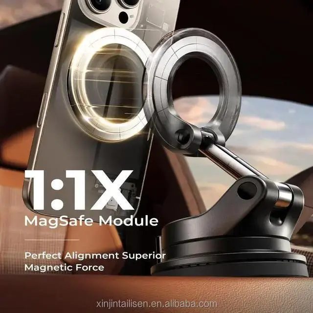 Alt view image 5 of 7 - Magnetic Car Phone Holder Electric Suction Auto Adsorption Mobile Mount 360 Rotatable Stand for iPhone 17 16 Pro