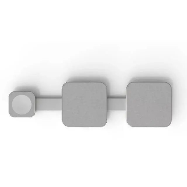 Alt view image 3 of 6 - Design Multi Function Charging Adapter 3-in-1 15W Fast Charging Foldable Magnetic Wireless Charger Stand