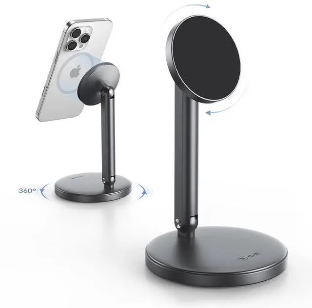 Alt view image 3 of 6 - X96 360° Rotating Phone Stand Aluminum Alloy, Dual Swivel Magnetic Home Mount