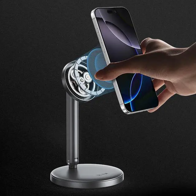 Alt view image 2 of 6 - X96 360° Rotating Phone Stand Aluminum Alloy, Dual Swivel Magnetic Home Mount